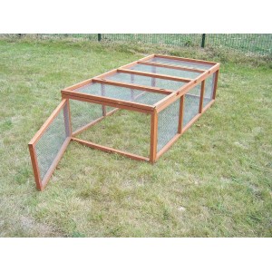 Gabbia per conigli in legno di abete 180x90x48 cm