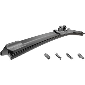 Tergicristallo Bosch Aerotwin AP340U con adattatori per diversi modelli di veicoli.