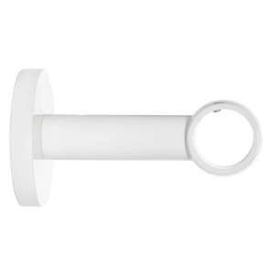 Supporto per bastone per tenda t.b.t. bianco per montaggio a parete.