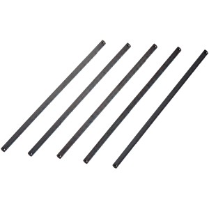 5 lame per seghetto a mano LUX per metallo, 150 mm, adatte per metalli come rame o alluminio.