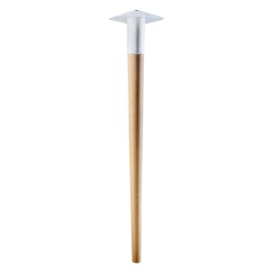 Gamba per mobile Hettich, 710 mm, acciaio/faggio, bianco. Piede per mobili.