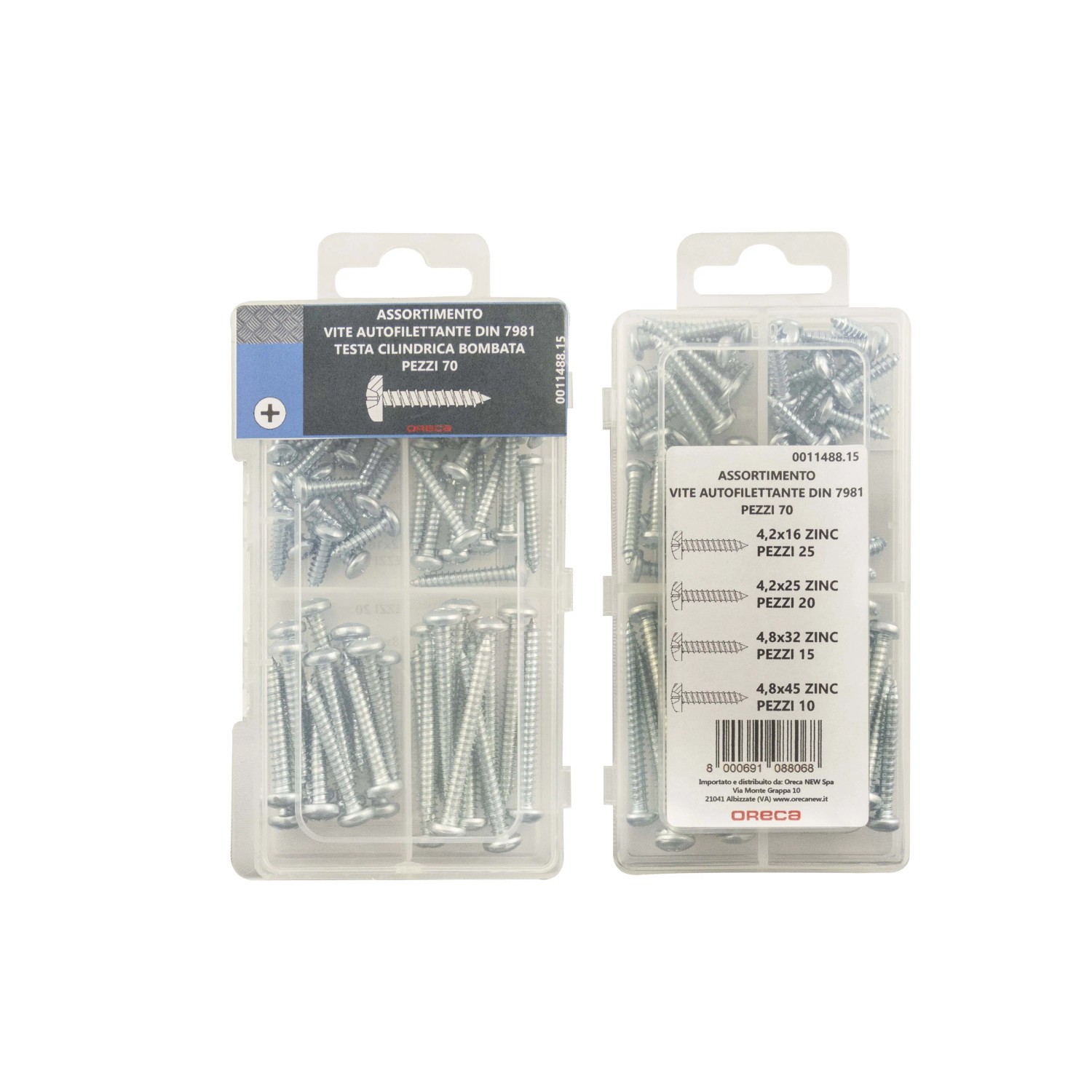 Viti Per Lamiera In Acciaio Inox 18-8, Testa Tonda Phillips, #1 X 7/16, Confezione Da 250 Pezzi