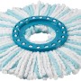 Testina di ricambio Leifheit per Clean Twist Disc Mop Ergo Micro Duo, fibre blu e bianche.