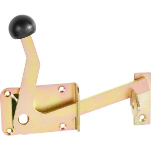 Chiavistello per cancello da giardino zincato giallo, 170x60 mm, per porte e cancelli da giardino.