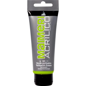 Tubo di colore acrilico Maimeri Acrilico in Verde Giallastro. Materiale per belle arti.