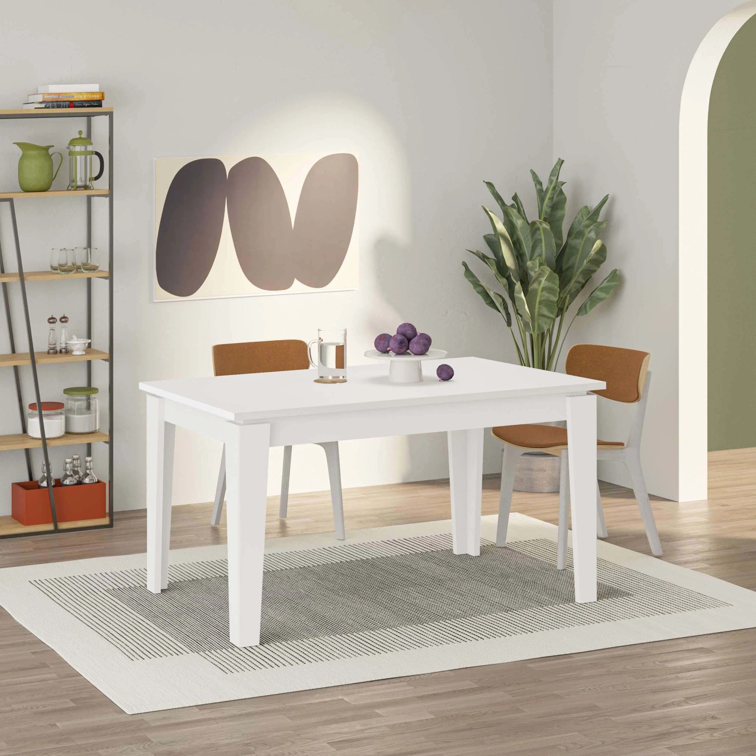 Tavolo allungabile da pranzo Tolmen bianco 140x80 cm_6