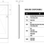 Disegno tecnico di un piatto doccia t.b.t. con dimensioni.