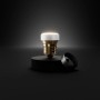 Lampadina LED piatta Osram E27, 3,5W, con anello nero per design personalizzato.