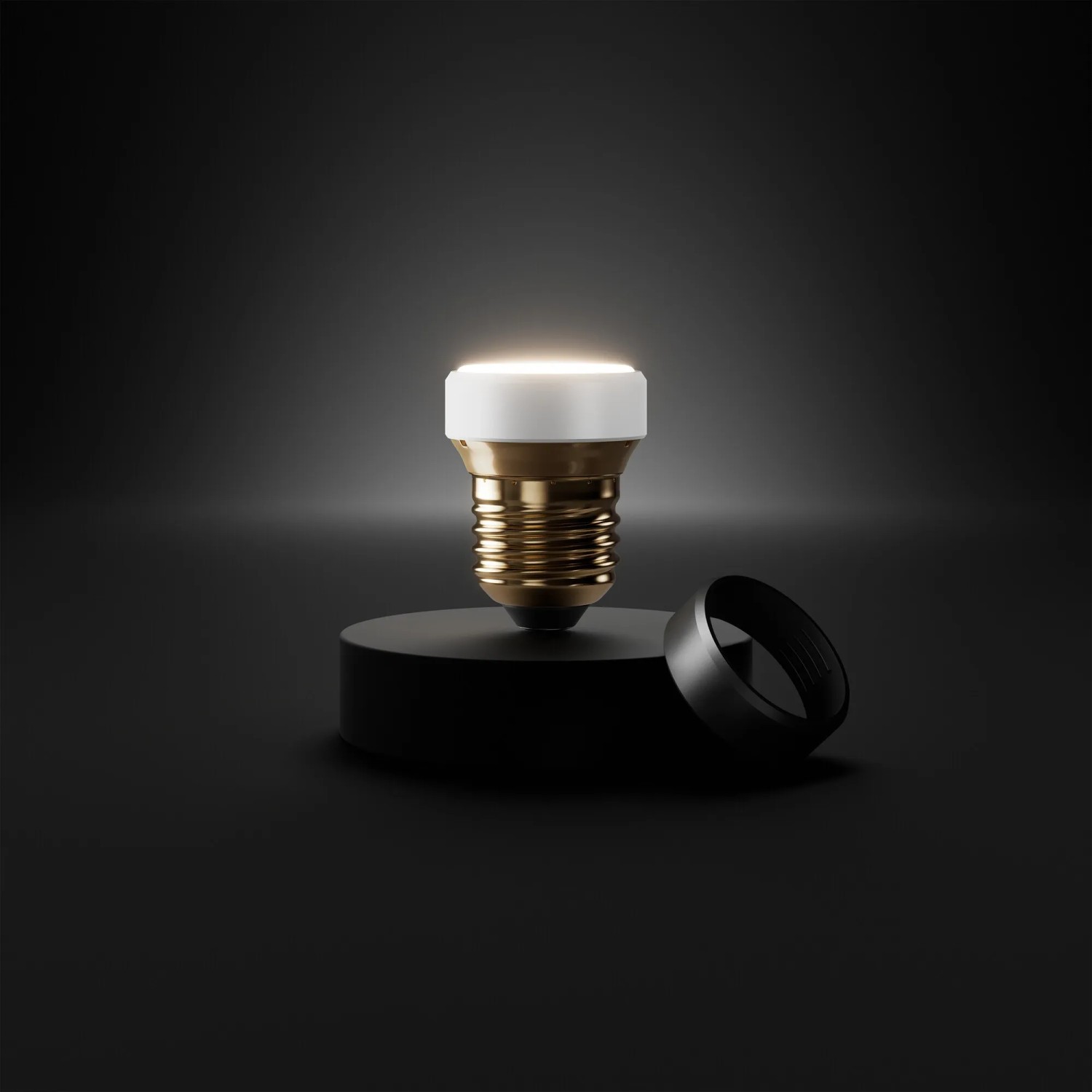 Lampadina LED piatta Osram E27, 3,5W, con anello nero per design personalizzato.