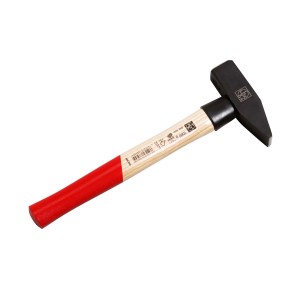 Martello da fabbro LUX 1000g con manico in frassino e protezione rossa.