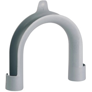 Staffa grigia a U per cassette WC.