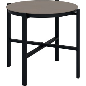 Salotto da balcone Tapena in acciaio e Textilen tortora 2 posti