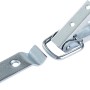 Chiusura per casse zincata con gancio, 75x18mm, per il trasporto sicuro delle casse.