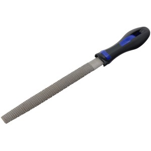 Raspa per legno semitonda LUX-TOOLS (200 mm) con manico ergonomico per sgrossatura.