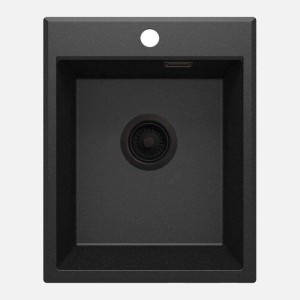 Lavello 1 vasca Idrostile Güines sifone 500x210 mm grafite metallizzata