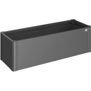 Biohort aiuola rialzata Belvedere Mini, grigio scuro metallizzato, ideale per giardino, balcone e terrazza.