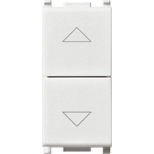 Bilanciere t.b.t. bianco con frecce per interruttori e pulsanti.