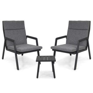 Salotto in alluminio Benicia antracite 2 posti