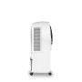 Ventilatore mobile bianco t.b.t., vista laterale.