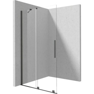 Parete doccia scorrevole Cabaiguán Idrostile 800x1950 mm titanio