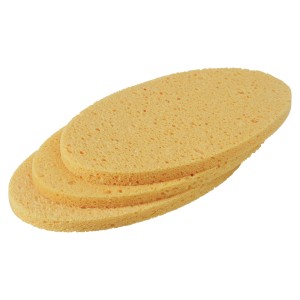 Spugne per la pulizia t.b.t. gialle ovali, pila da 3.