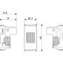 Disegno tecnico: t.b.t. interruttore/pulsante con dimensioni. Categoria: Placche e comandi.