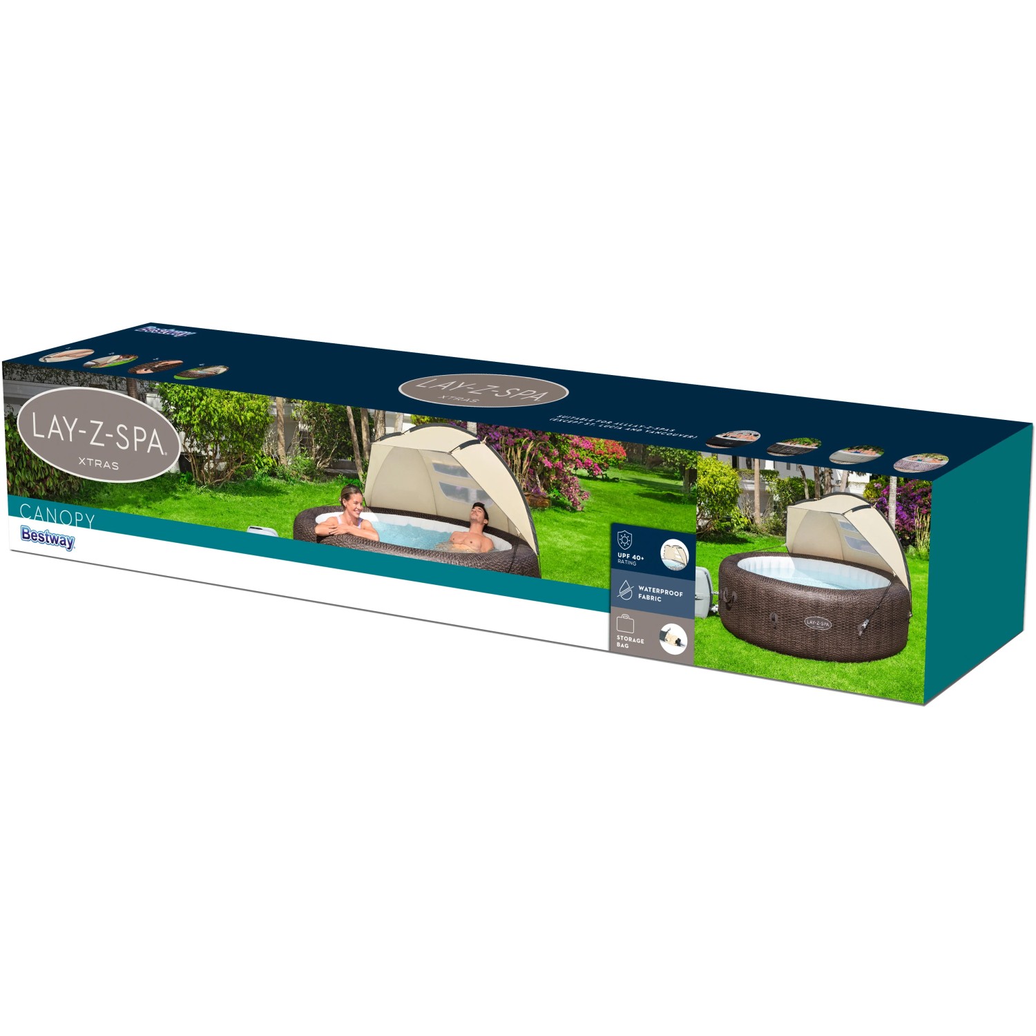 Tettuccio parasole Bestway LAY-Z-SPA per vasche idromassaggio, ombreggiante e protezione UV.