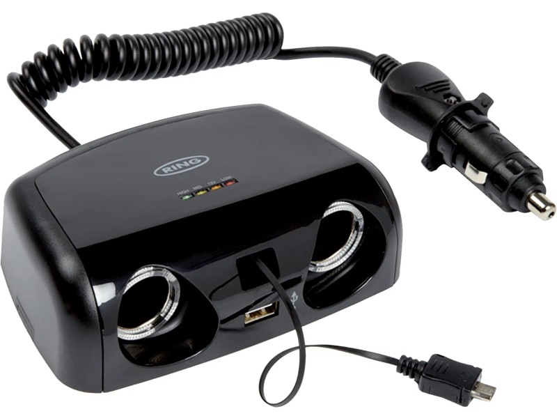 Presa accendisigari per auto a doppio foro DC 12