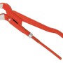 Chiave a tubo angolare LUX Comfort rossa con bocca a S, diametro max tubo 25 mm, per idraulica.