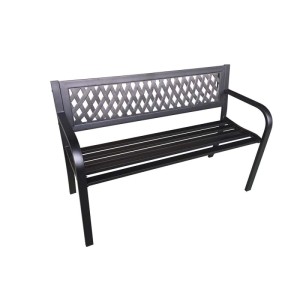 Panca da giardino in acciaio Garden Friend Boulevard 120x50x75 cm nero