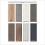 Decorazioni per mobili bagno: Aspetto legno, cemento e pietra per lavabi e armadi.