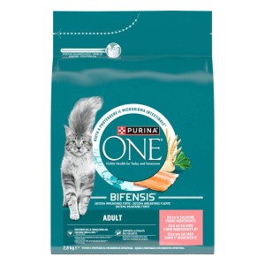 Croccantini per gatti Purina ONE adulto salmone 2,8 kg