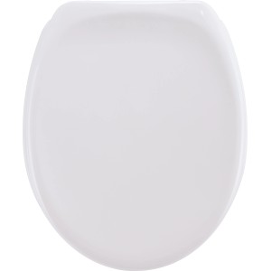 Sedile WC baliv Perdido bianco in duroplast, vista dall'alto.