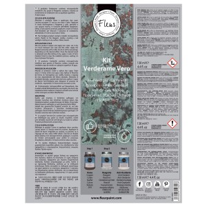 Kit Fleur Verderame Vero per creare effetti verderame su superfici.