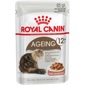 Royal Canin Ageing 12+ alimento umido per gatti anziani in busta da 85g.