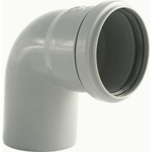 Curva HT Marley grigia 87° DN 75 per tubi di scarico interni.