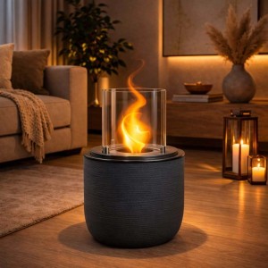 Camino a bioetanolo giardino Divina Fire Raffaello 3,4 kW Ø35xH55 cm grigio