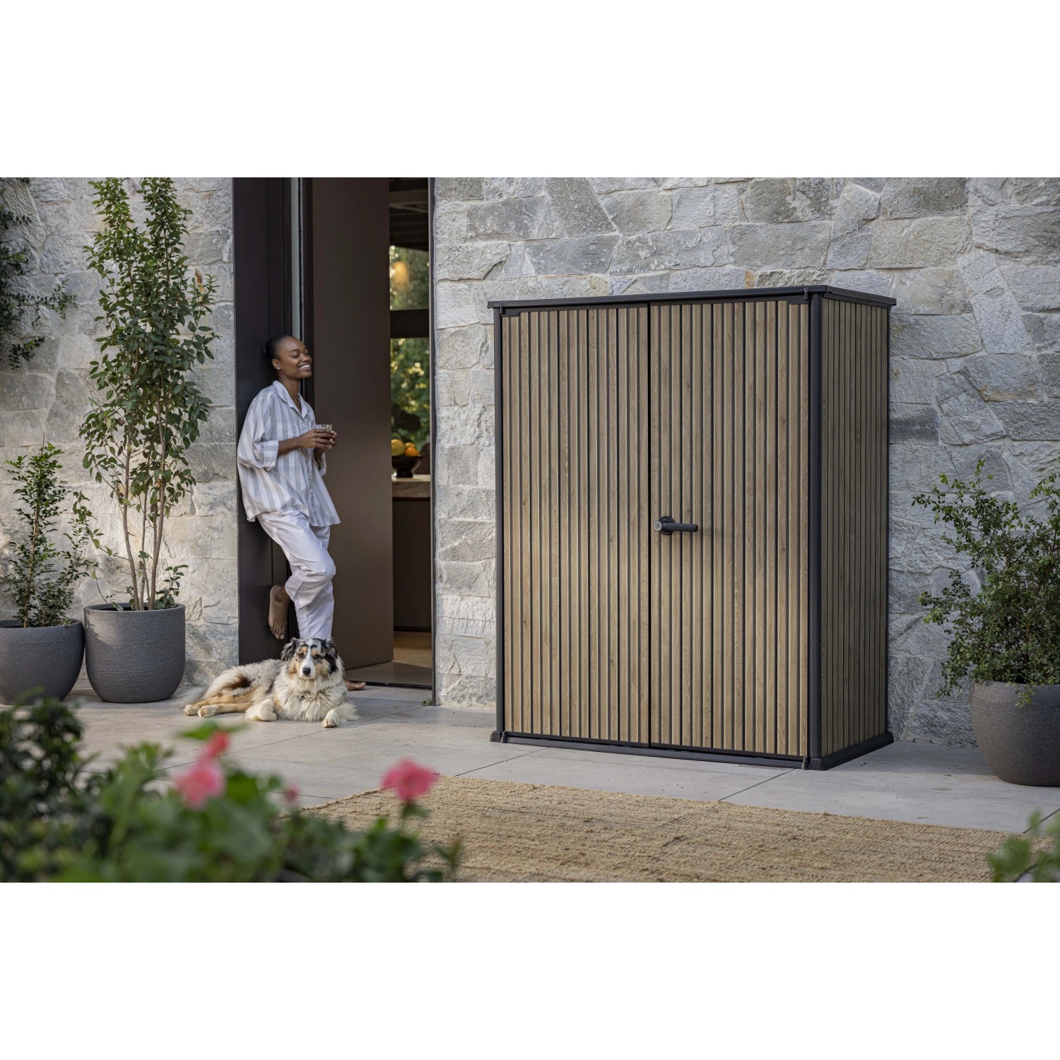 Porta attrezzi in plastica Keter Vertical sp. 20 mm marrone chiaro 1,16 m²_10