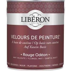 Idropittura lavabile Velours de Peinture Liberon Rouge Odeon 2,5 L