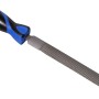 Raspa per legno LUX 200 mm con impugnatura comfort blu e nera. Lima mezzatinta.