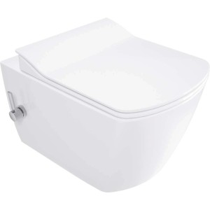 WC sospeso Song funzione bidet con miscelatore 37,2x34,9 cm bianco
