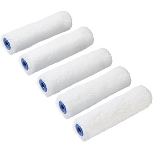 Set di 5 rulli per velature LUX, 10 cm, in microfibra, per un'applicazione uniforme su piccole superfici.