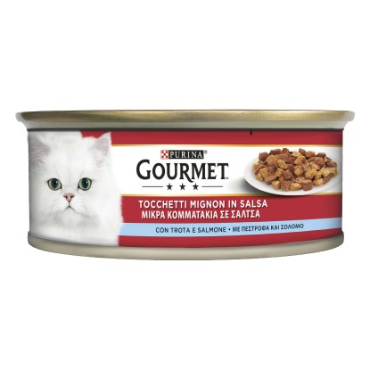 Cibo umido per gatti Purina Gourmet con salmone e trota 195 g
