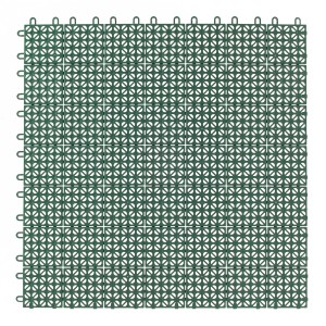 Piastrelle da esterno verdi t.b.t., sistema ad incastro per una facile installazione.