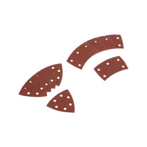 Carta abrasiva LUX K40 per multiutensile, set da 2 pezzi, per levigare legno, metallo e vernice.