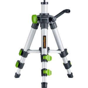 Treppiede Laserliner per strumenti di misura, argento con dettagli verdi.