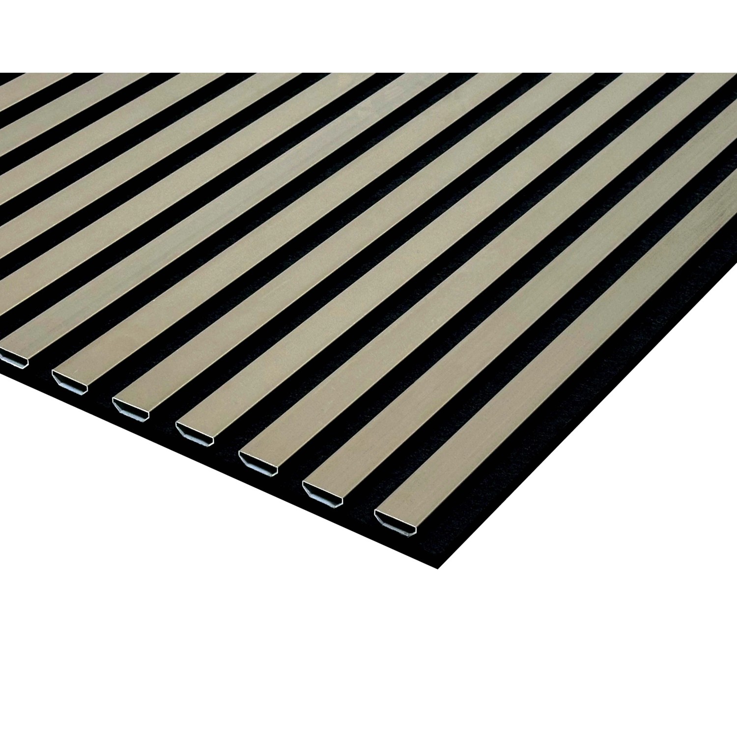 Pannello Fonoassorbente Decorativo Alu Anodiz Argento 240X56,55X1,7 Cm-image