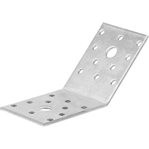 Connettore per montante zincato, 70x70x55 mm, staffa angolare per travi di supporto a 45°, connettore in acciaio.