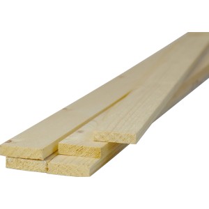 Listelli in legno grezzo, listelli di legno chiaro per finiture interne.