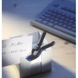 Morsetti per colla LUX: set da 4 pezzi con apertura di 85 mm, fissa una nota a una scatola.